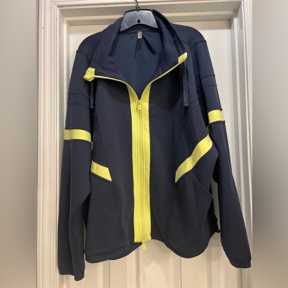 Free People Movement “Right On Track” Zip Up Jacket - Small - Navy Blue Combo - Picture 6 of 12